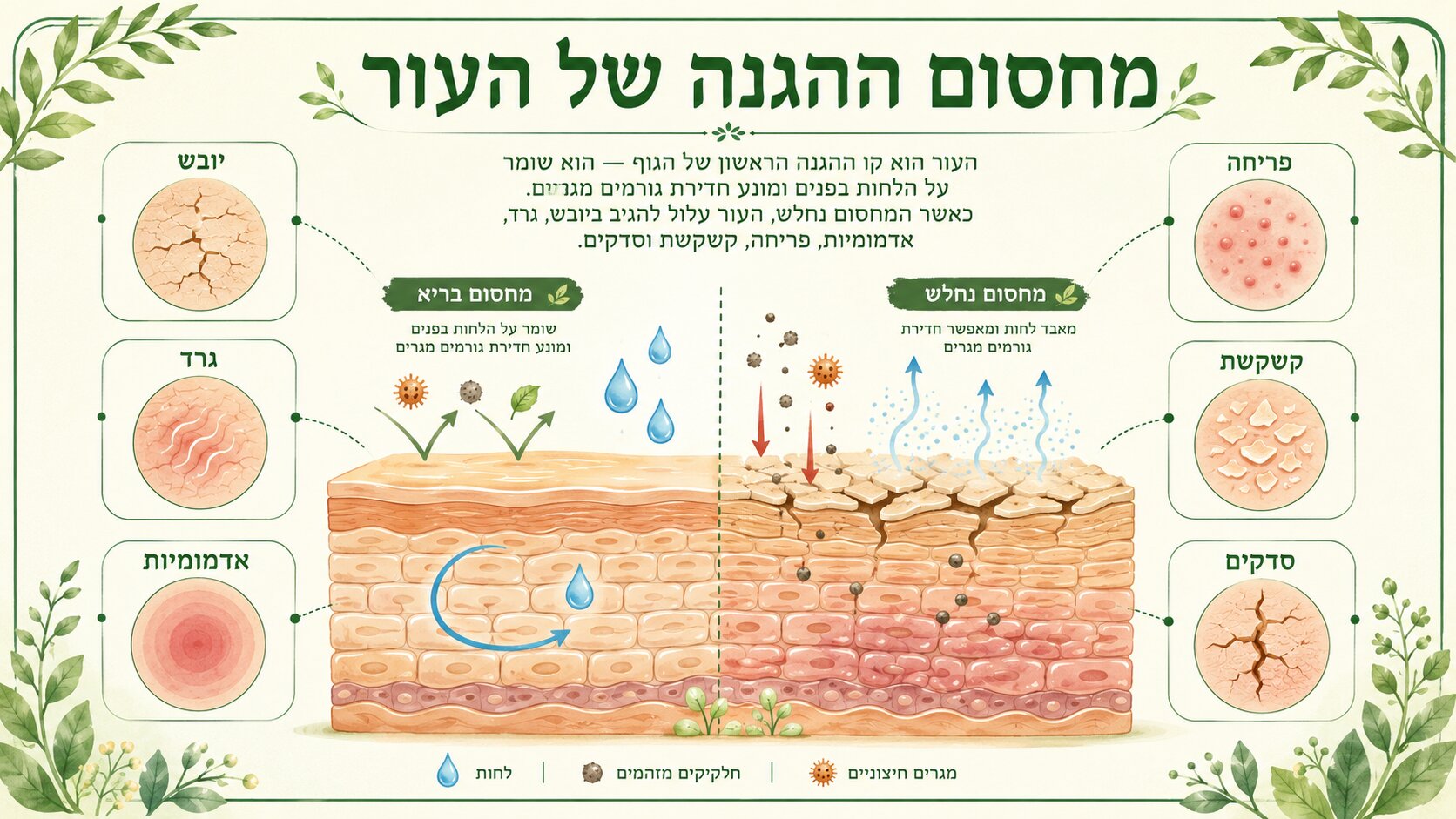 מחלות עור נפוצות - מדריך מעשי