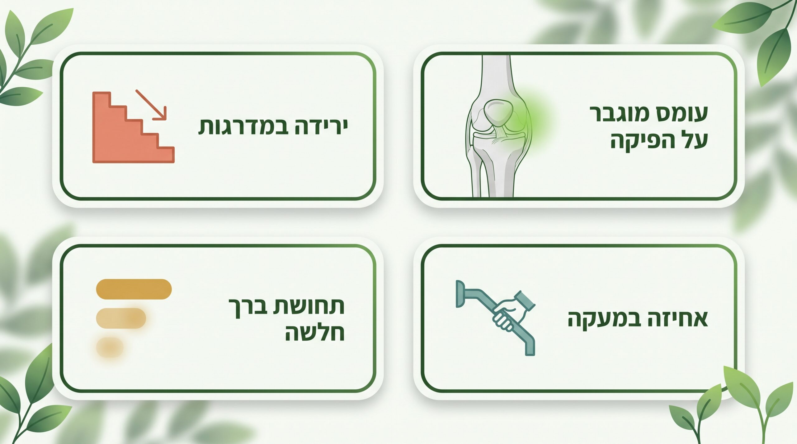 למה כאב הברך מחמיר בעלייה ובירידה במדרגות
